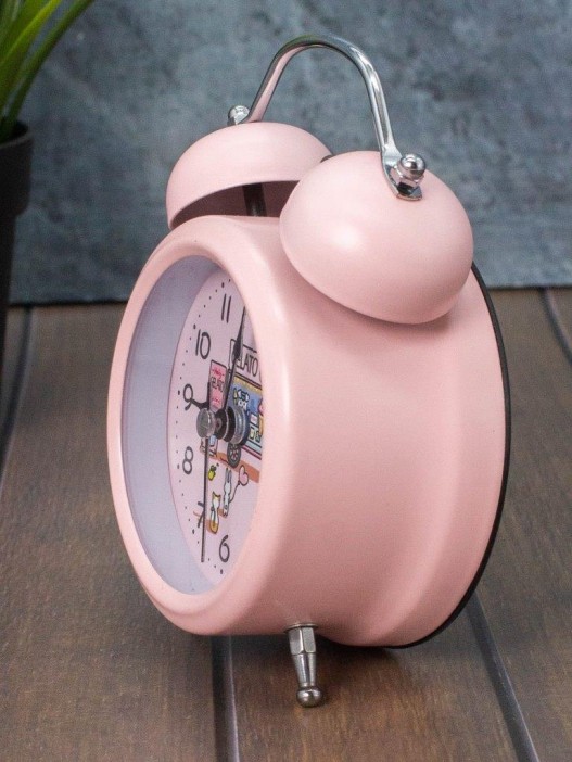 Часы-будильник «Voyage», pink (13,5х9,5 см) 