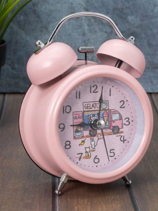 Часы-будильник «Voyage», pink (13,5х9,5 см) 