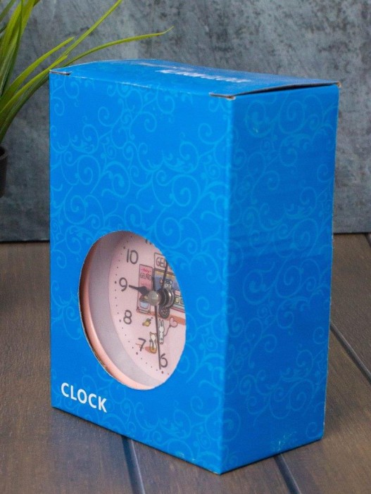 Часы-будильник «Voyage», pink (13,5х9,5 см) 