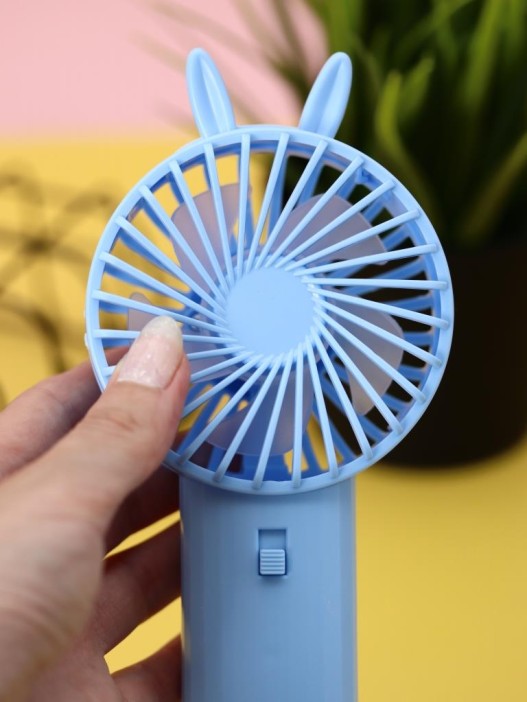 Портативный ручной вентилятор iLikeGift «Cute ears», blue 