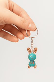 Брелок "Зайчик", золото, mix