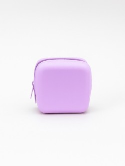 Кошелек силиконовый фиолетовый 6*6 см