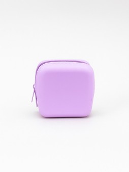 Кошелек силиконовый фиолетовый 6*6 см