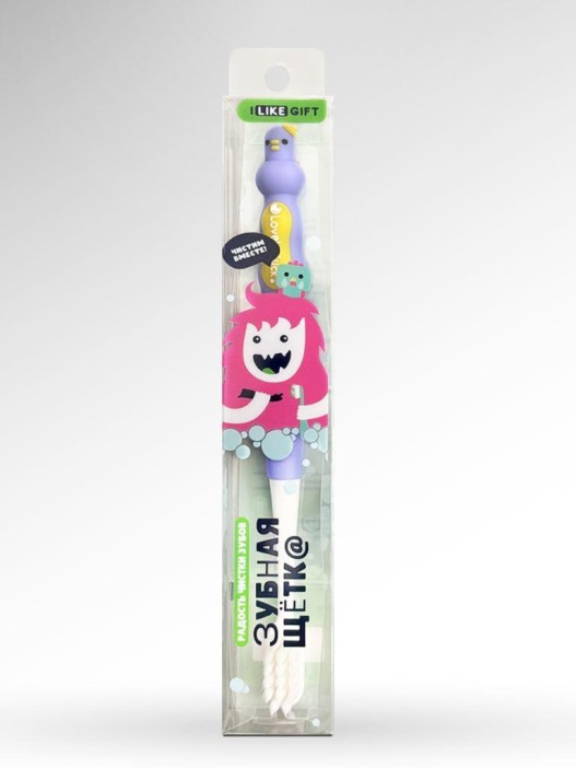 Зубная щётка для взрослых iLikeGift &quot;Birdie bite&quot;, purple (19 см) 