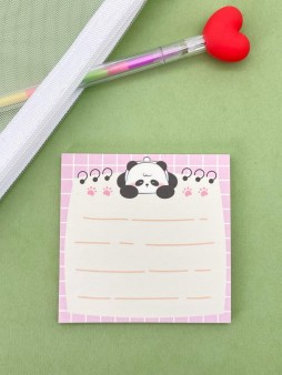Блок стикер для записей "Panda", pink