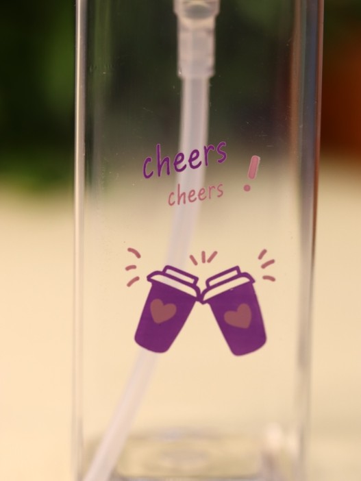 Дорожная бутылочка "Приветствие", розовая (50мл) 