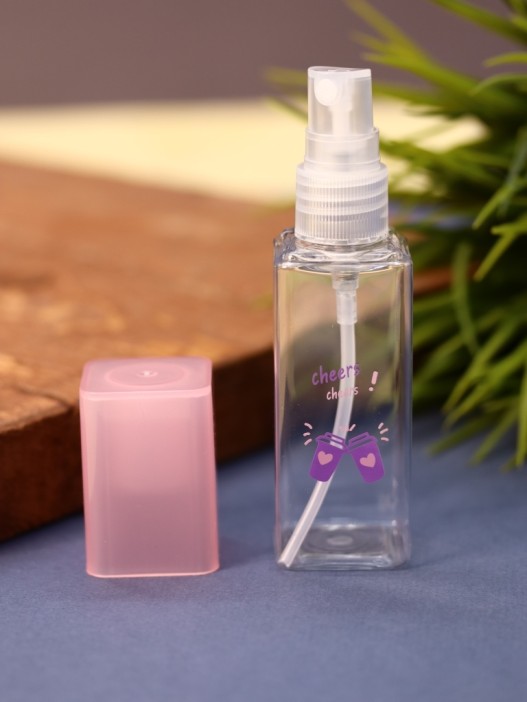 Дорожная бутылочка "Приветствие", розовая (50мл) 