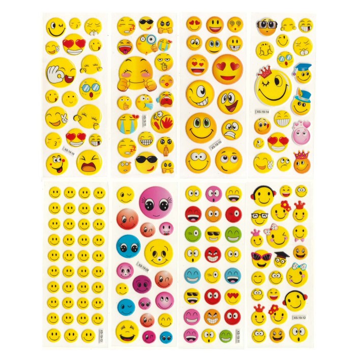Наклейки &quot;Смайлы&quot;, mix, 7*17 см 