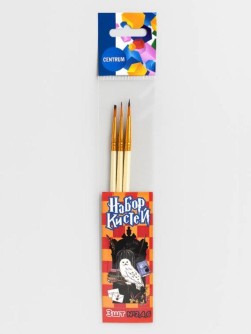 Набор художественных кистей 3 шт. "Школа Магии", нейлон (№2,4,6)