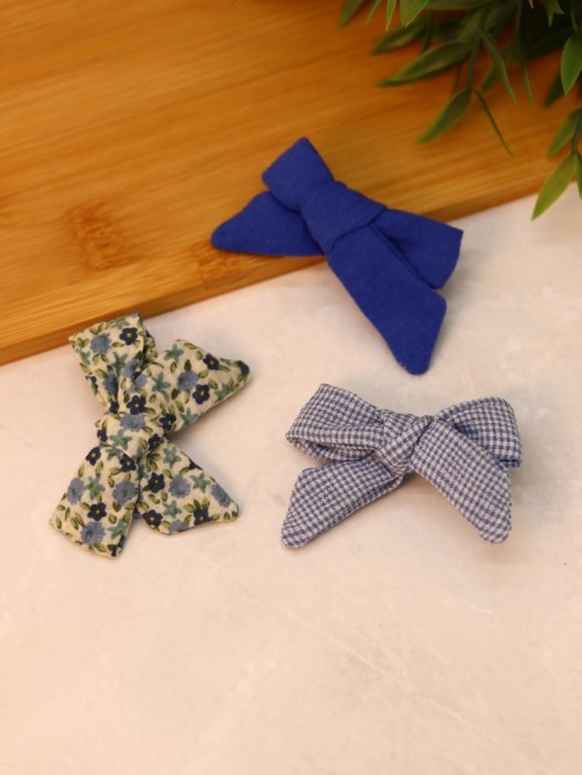 Набор заколок для волос &quot;Blue bows&quot;, 3 шт. в наборе 