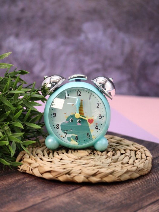 Часы-будильник «Chiming silver», dino green 