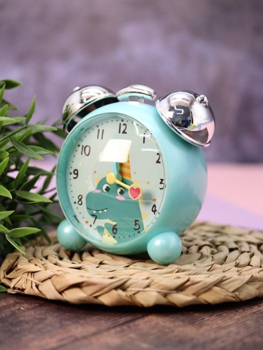 Часы-будильник «Chiming silver», dino green 