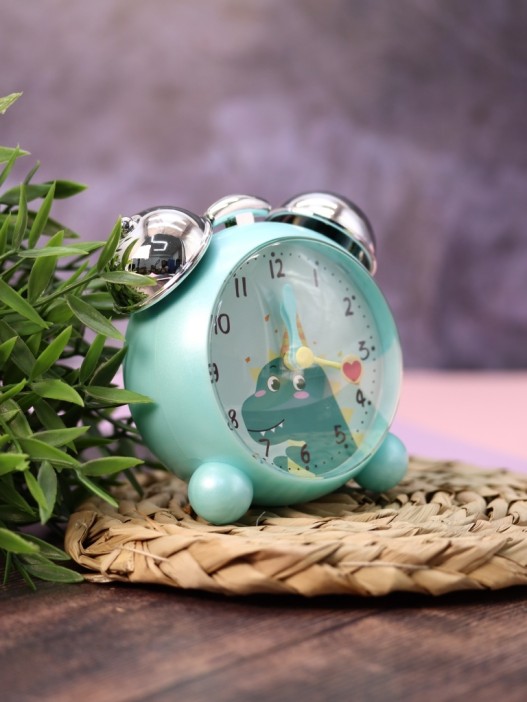 Часы-будильник «Chiming silver», dino green 