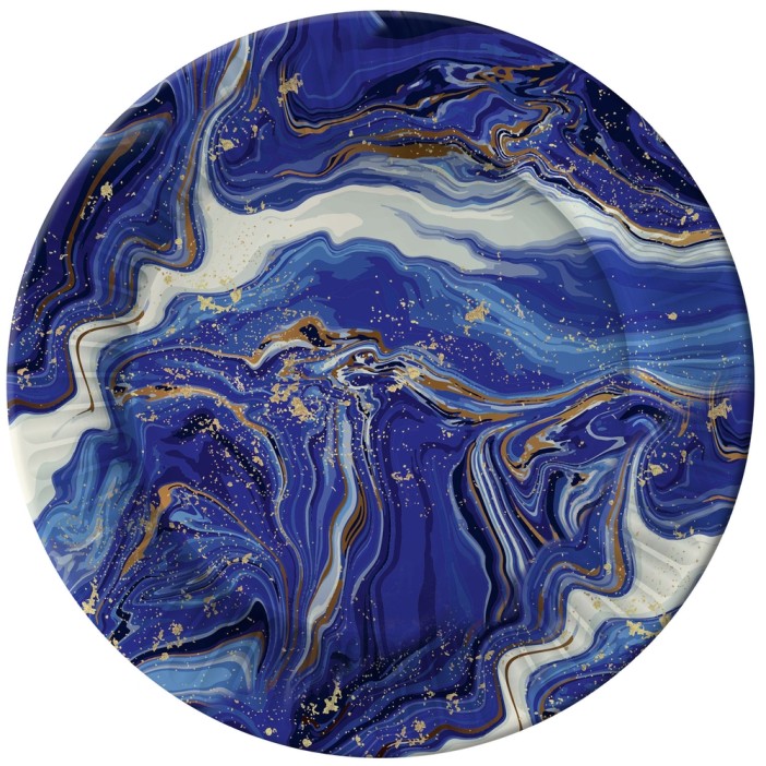 Набор бумажных тарелок 6 шт. &quot;Смола синяя&quot;, (d=180 мм) 