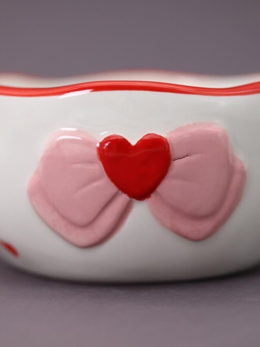 Тарелка глубокая керамическая «Heart bow», 445 ml 