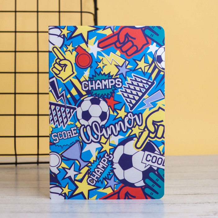 Тетрадь (A5) "Football champion", blue (13.5*20.5) 