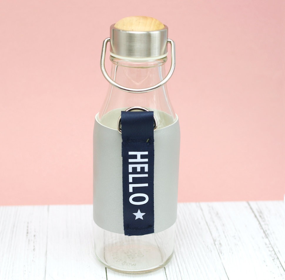Бутылка "Hello" grey