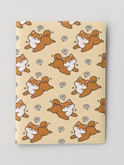 Обложка для паспорта Аниме «Many shiba inu love»