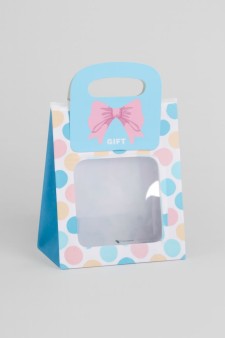 Пакет подарочный «Bag with a window», rainbow (17*18,5*8)