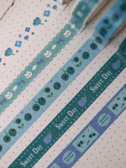 Набор декоративного скотча 5 шт. &quot;Designer prints&quot;, blue (10 мм*2 м) 