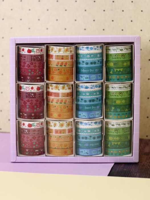 Набор декоративного скотча 5 шт. &quot;Designer prints&quot;, blue (10 мм*2 м) 