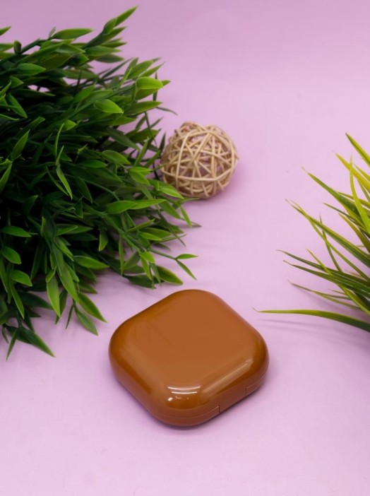 Контейнер для линз «Smooth», brown 