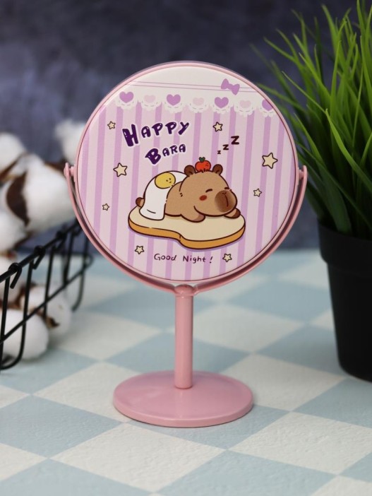 Зеркало настольное на ножке &quot;HappyBara&quot;, сэндвич (10,5*18 см) 