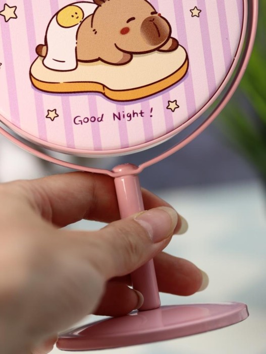 Зеркало настольное на ножке &quot;HappyBara&quot;, сэндвич (10,5*18 см) 