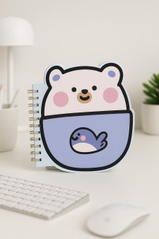 Блокнот на спирали (B6) "Bear cupcake" (13*18)