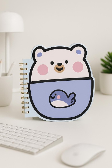 Блокнот на спирали (B6) &quot;Bear cupcake&quot; (13*18) 