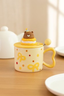 Кружка керамическая «Funny bear», yellow (370 мл)