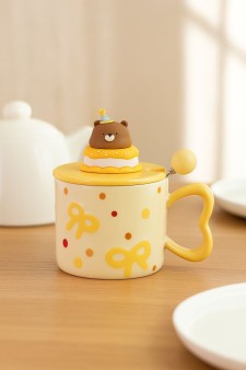 Кружка керамическая «Funny bear», yellow (370 мл)