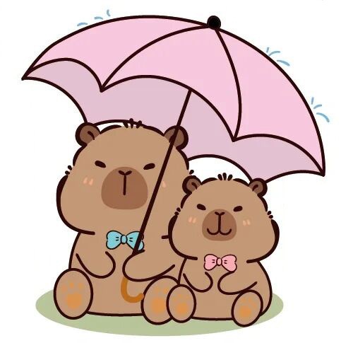 Алмазная мозаика на подрамнике Draw Me! «Capybara under an umbrella», (20*20 см) 