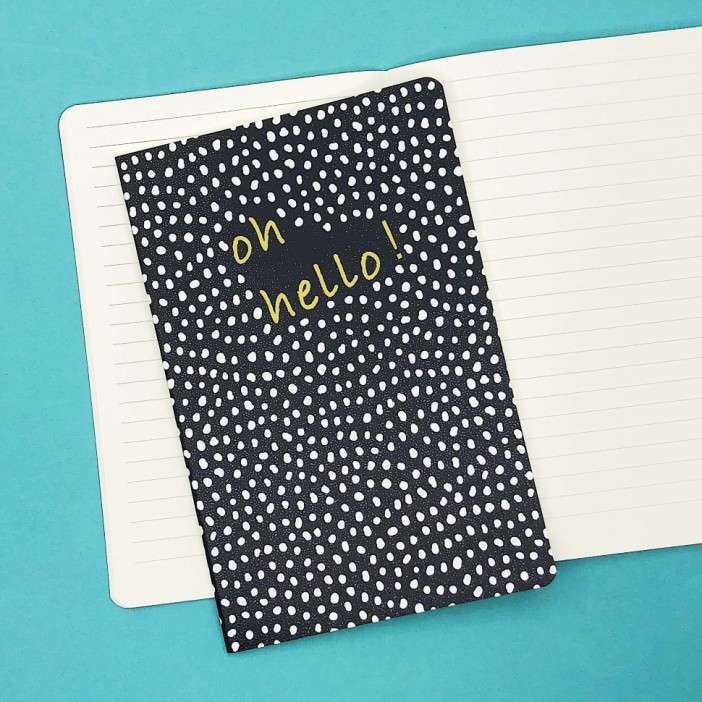 Тетрадь "Oh hello", black 
