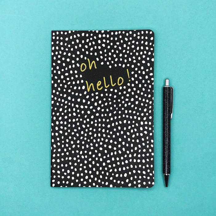 Тетрадь "Oh hello", black 