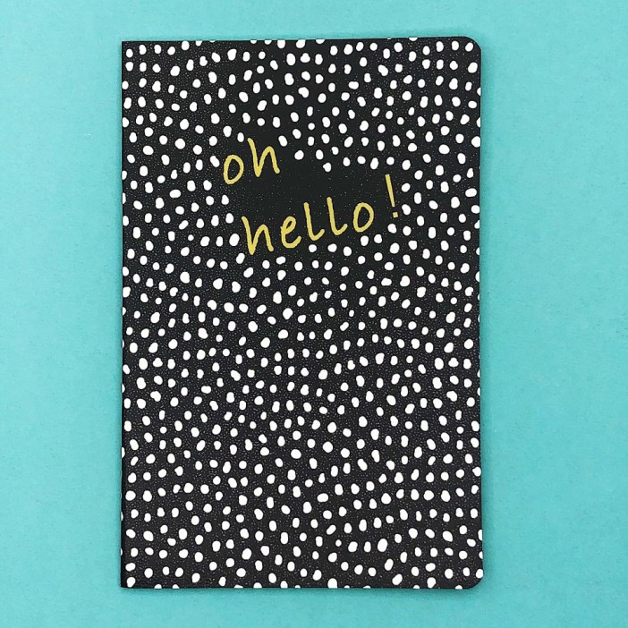 Тетрадь "Oh hello", black 