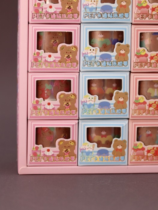 Декоративный скотч &quot;Pet cartoon&quot;, mix, шоу-бокс 16 шт. 