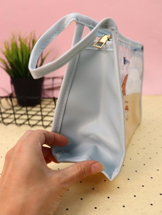 Косметичка &quot;Capybara under an umbrella&quot;, blue (17*25*8 см) 