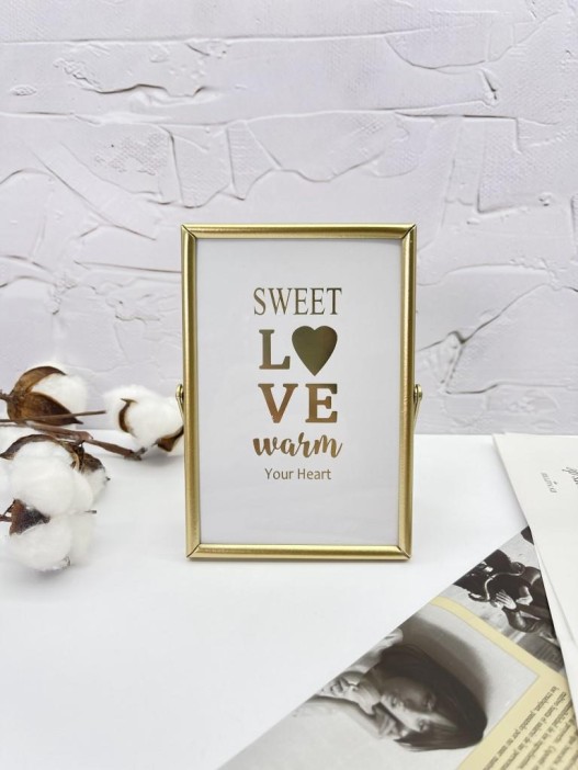 Фоторамка «Sweet love», gold, металл (10*15 см) 