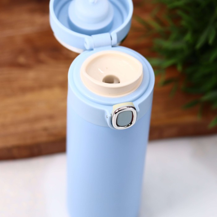 Термос с датчиком температуры «Классический стиль», синий (420 мл) 