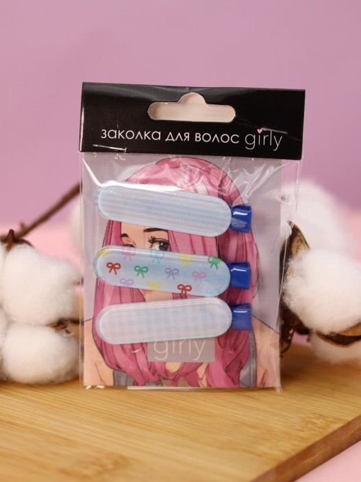 Заколка для волос GIRLY &quot;Blue nude&quot;, blue 