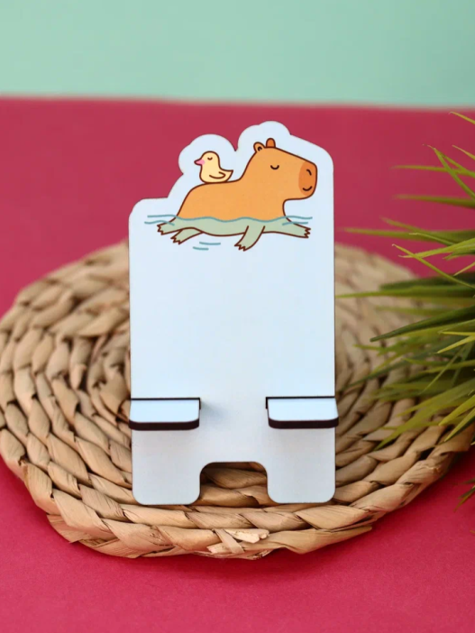 Подставка под телефон/планшет «Capybara and duck» 