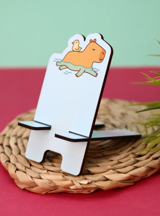 Подставка под телефон/планшет «Capybara and duck» 