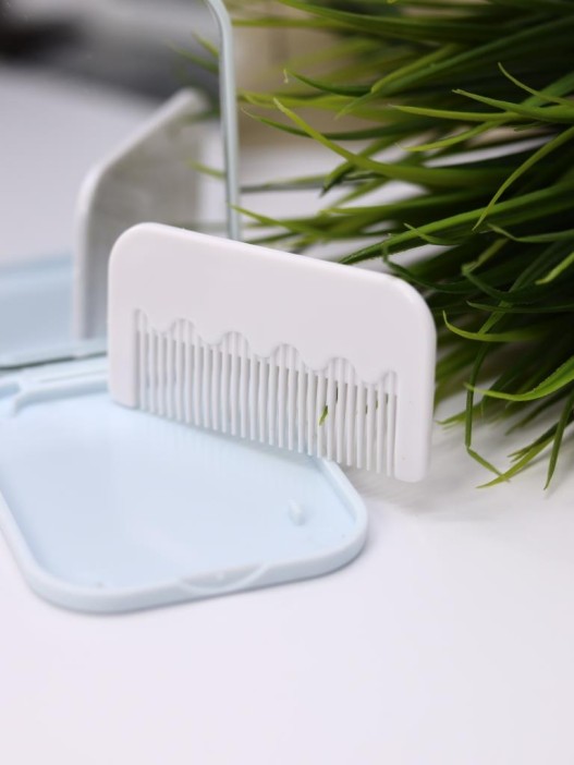 Зеркало с расческой &quot;Carrot dog&quot;, grey 