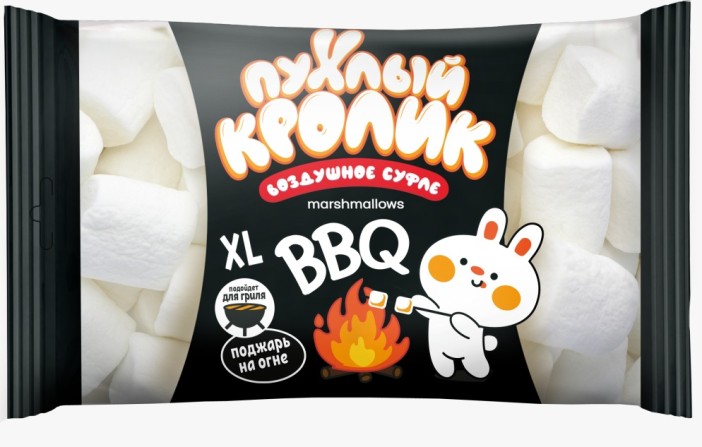 Зефир жевательный «Пухлый Кролик» Marshmallows BBQ с ароматом пломбира, 200 гр. 