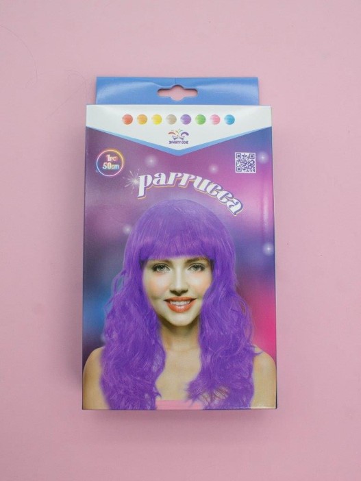 Парик карнавальный &quot;Vivid&quot;, purple (50 см) 