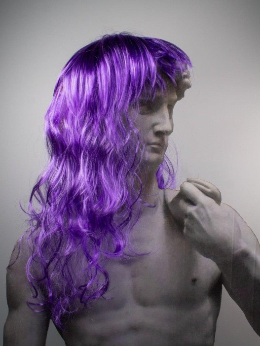 Парик карнавальный &quot;Vivid&quot;, purple (50 см) 