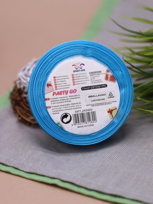 Лента для декора и подарков &quot;Ribbon of magic&quot;, dark blue (1,5 см*1 м) 