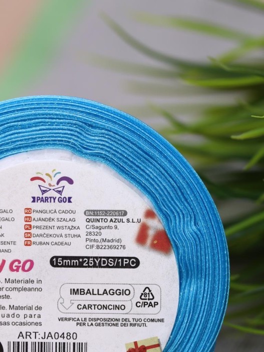 Лента для декора и подарков &quot;Ribbon of magic&quot;, dark blue (1,5 см*1 м) 