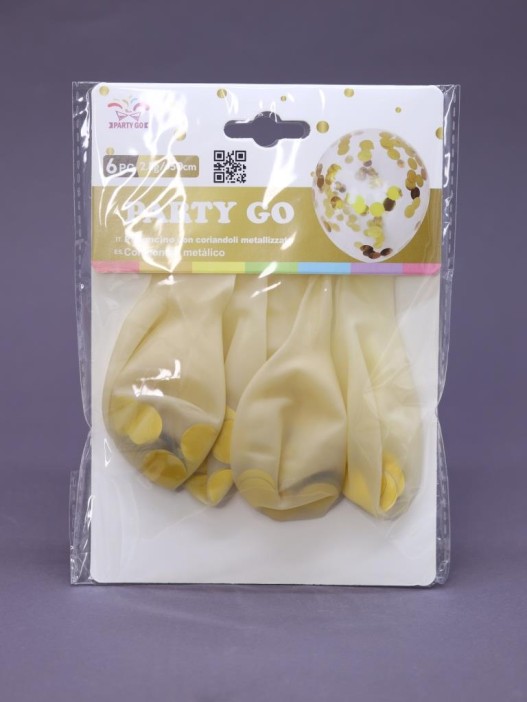 Набор воздушных шаров 6 шт. &quot;Glimmer globe&quot;, gold (30 см) 